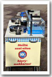 Hotdog-/höyrymakkarakärry.